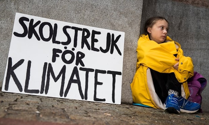 İklim Sorununa Dikkat Çekmek İçin Seçim Gününe Kadar Okula Gitmeyi Reddeden 15 Yaşındaki Greta Thunberg