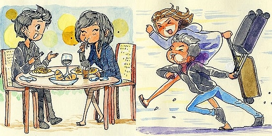 Преодолевайте расстояния! Итальянский художник рассказал о своих чувствах к девушке из Канады в иллюстрациях