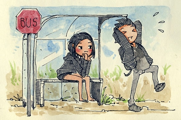 5. А потом мы долго ждали на остановке