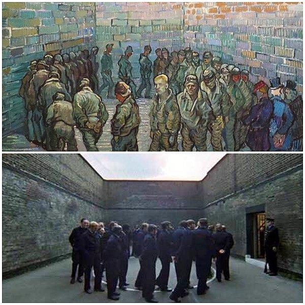 5. Tutuklular Çemberi (1890) - Vincent van Gogh / A Clockwork Orange (1971) - Stanley Kubrick