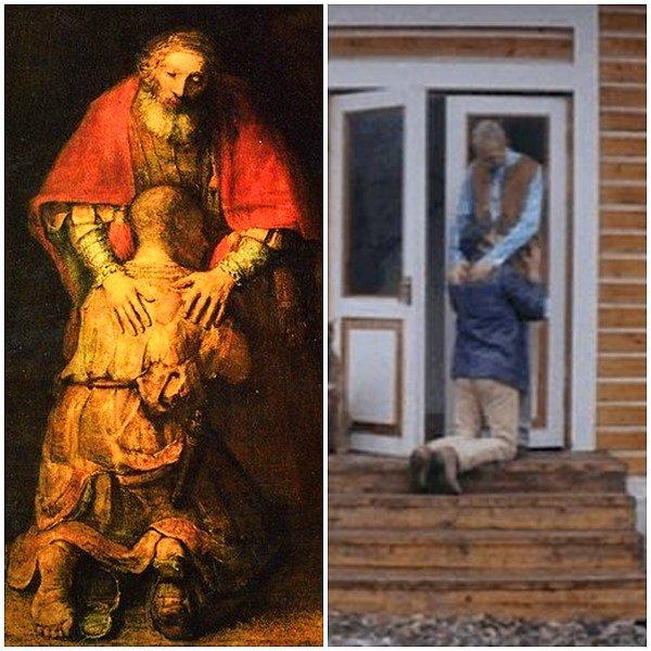 26. The Return of the Prodigal Son (1669) - Rembrandt / Solyaris (1972) - Andrey Tarkovski