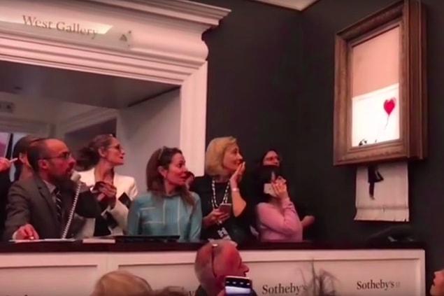 A Sotheby's director said : “We’ve just been Banksy’ed,” and they were just shocked.