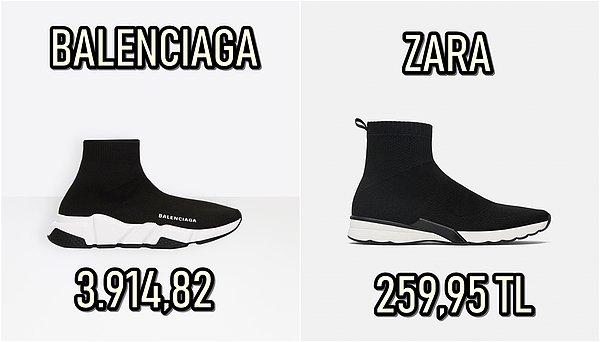 1. Balenciaga'nın esnek malzemelerden tasarlanmış bu çorap formlu sneaker'ı, şimdiden ikonik bir parça haline geldi diyebiliriz.