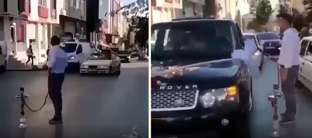 Düğün Konvoyu Yaparken Nargile Molası Veren İnsanlar