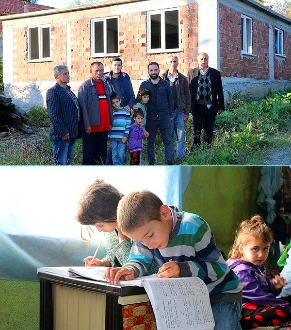 2. Zonguldak'taki bir ilkokulun öğretmenleri, derme çatma bir binada yaşayan öğrencileri için el ele verip yeni bir ev yaptırdı.