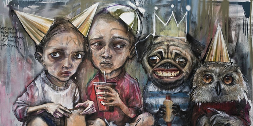 Творческий дуэт Herakut рассказывает о проблемах современного общества с помощью граффити