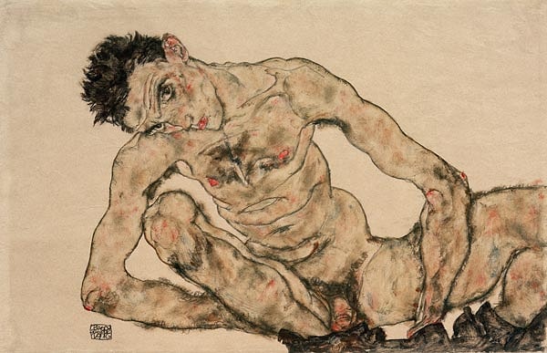 Ekspresyonizm akımının temsilcilerinden olan Egon, annesinin desteğiyle resim eğitimine devam etti. Hayranı olduğu Gustav Klimt ile tanışarak eserlerini ona gösterdi ve eserleri beğenildi.