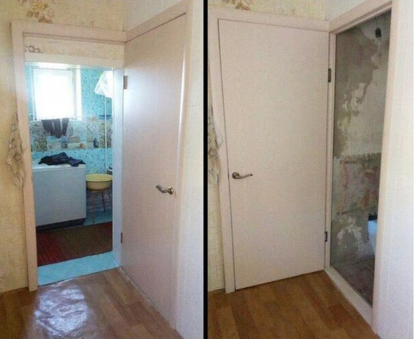 1. Когда денег хватило только на одну дверь