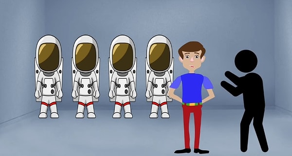 3. На космической станции, которая находится на орбите, произошло покушение на Гарри, одного из космонавтов. Все случилось в помещении для хранения скафандров. Гарри рассказал, что на него напал кто-то сзади и ударил по голове.