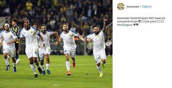 Maça ilk 11’de başlayan ve 90 dakika boyunca forma giyen Kenan Özer, maç sonunda Instagram hesabından yaptığı paylaşıma “Konstantinopolis’in fethi başarıyla sonuçlandırılmıştır” yorumuyla bir fotoğraf paylaştı.