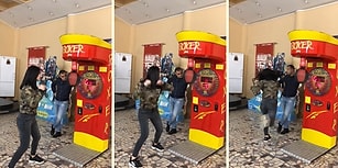 Yumruk Atma Makinesini Hiç Olmadığı Kadar İyi Kullanan Kadın!