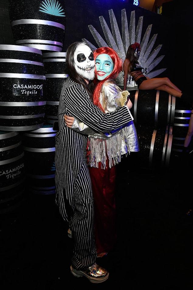 3. Steve Aoki and Nicole Zimmermann as Jack Skellington and Sally from "The Nightmare Before Christmas"