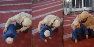Babasıyla Birlikte Gittiği Camide Secdedeyken Uyuya Kalan Ufaklık