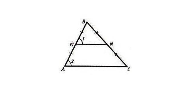 10. Как называется отрезок, соединяющий середины двух сторон треугольника?