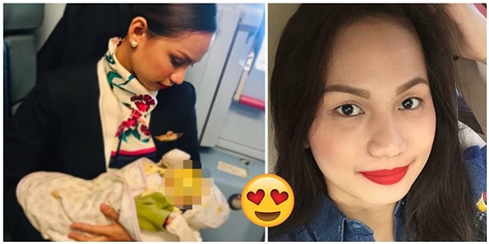 Kabin Memuru Olduğu Uçakta Hiç Tanımamasına Rağmen Acıkan Bir Bebeği Emziren Koca Yürekli Kadın