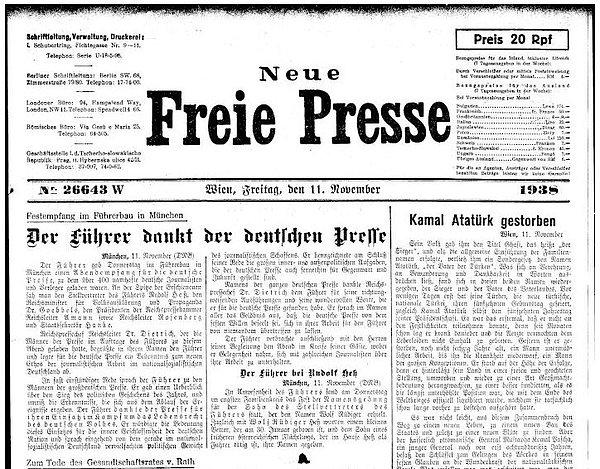 7. Avusturya basınından "Neue Freie Presse"