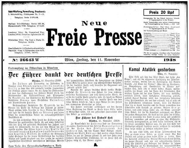 7. Avusturya basınından "Neue Freie Presse"