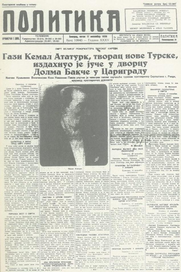 29. Yugoslav basınından "Politika"