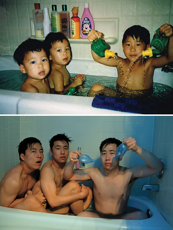 7. Братья в ванной. Разница в 20 лет