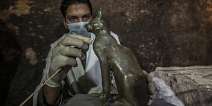 Bilim İnsanları Mısır'da Antik Çağ'dan Kalma Onlarca Kedi Mumyası ve Kedi Heykeli Buldu!