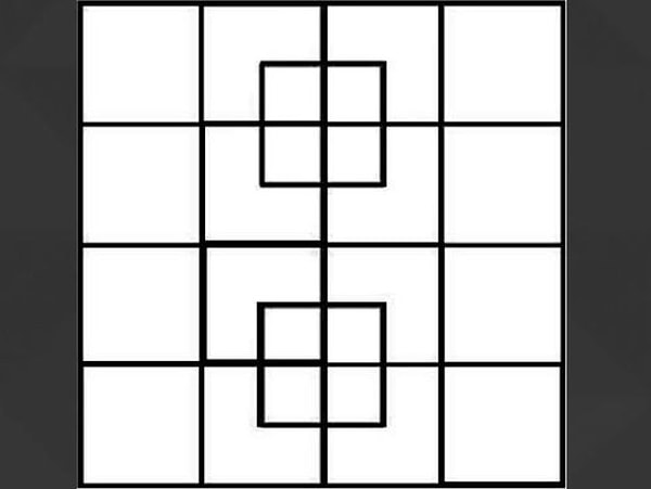 4. Сколько квадратов на картинке?