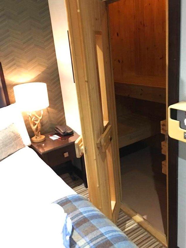 15. Neredeyse tüm otellerde, her odaya ayrı yapılmış saunalar vardır;