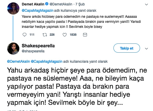 3. Yazdıkları anlaşılmadığı için amme hizmeti olarak Demet Akalın'ın çevirmenliğini yapan Twitter hesabı