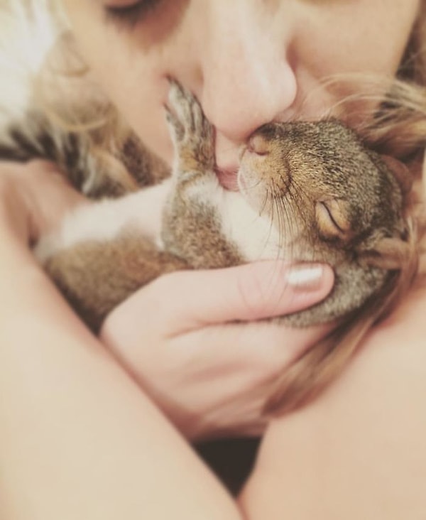 Дюймовочку также пытались познакомить с другим белкам, но она не смогла стать "своей" и не хотела играть с ними.