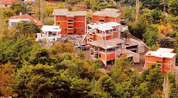 İmar barışının ardından Kaş'ta 500'e yakın villa inşaatı başladı
