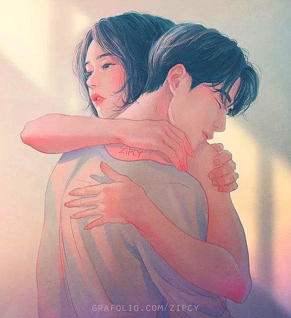28. Güney Koreli Sanatçıdan Gerçek Sevgiyi İliklerinize Kadar Hissedeceğiniz Aşka Dair 26 Sıcacık İllüstrasyon