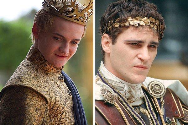 5. Joffrey Baratheon rolüyle de milyonların nefretini kazanan yetenekli oyuncu Jack Gleeson, bu rol için Joaquin Phoenix'in Gladyatör'deki Commodus rolünden esinlenmiş.