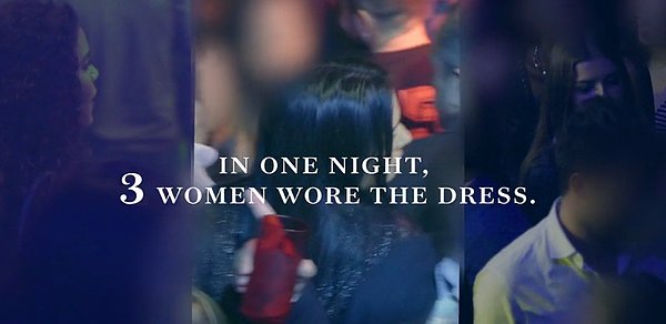 Bu elbiseyi bir Brezilya partisine giderken giyen üç kadına dört saatten daha az bir süre içinde istekleri dışında 157 kez dokunuldu.