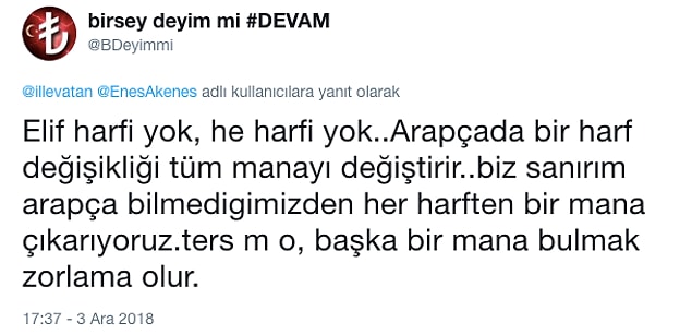 Arapçadaki bir harf değişikliğinin anlamı değiştireceğini anlattılar.
