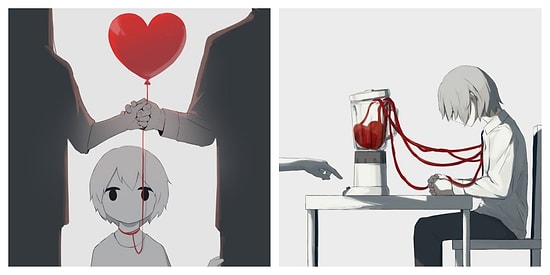 Японский художник создает иллюстрации, которые показывают, как выглядят наши чувства и эмоции