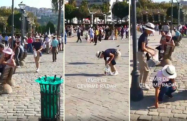 38. İzmir Çevirme Radar sayfası, Türkiye'ye tatil için gelen Japon turistlerin sokaktaki çöpleri temizlerken çekilmiş görüntülerini bizlerle paylaşmıştı.