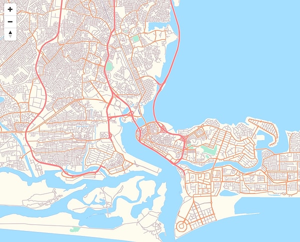 8. Какой город имеет подобные очертания на карте?