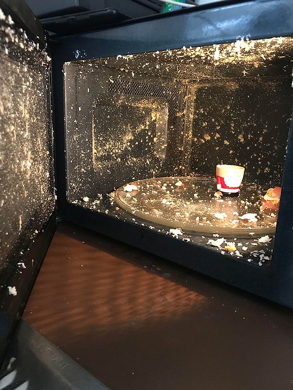 14. Ребёнок засунул яйцо в микроволновку.