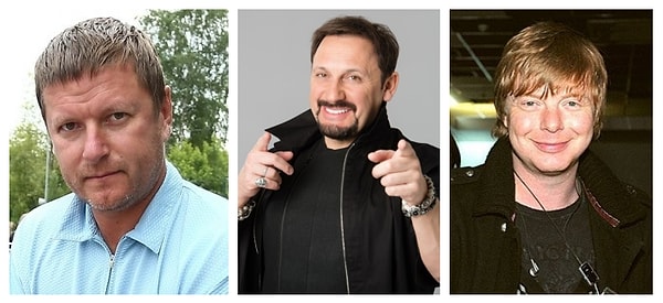 7. Теннисист Евгений Кафельников, певец Стас Михайлов, участник группы "Иванушки International" Андрей Григорьев-Апполонов