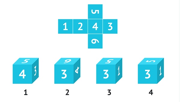 7. Какой кубик получится из данной развертки?