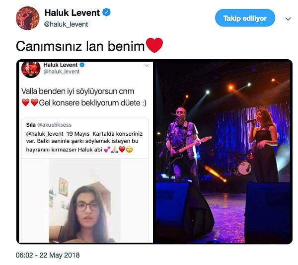 17. Haluk Levent ile birlikte şarkı söylemek isteyen hayranını Haluk Levent konserde sahneye çıkardı...
