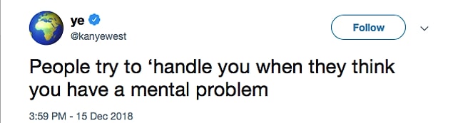 He told that mental health issues are serious problems and it can't be a laughingstock.