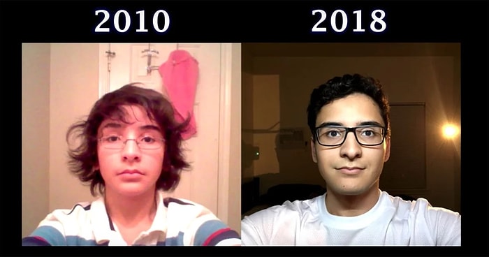 Подросток каждый день в течение 8 лет делал селфи, чтобы увидеть, насколько он изменился