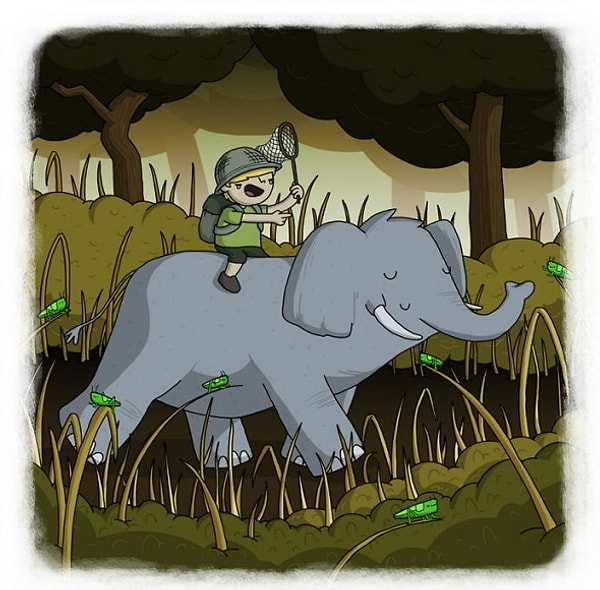 17. Не стоит ездить на спине у слона, если хочешь поймать сверчка / Тайская пословица