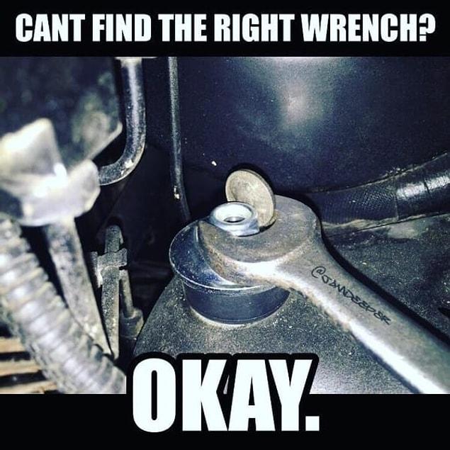 17. If your wrench is too big, stick an extra coin in there and carry on: