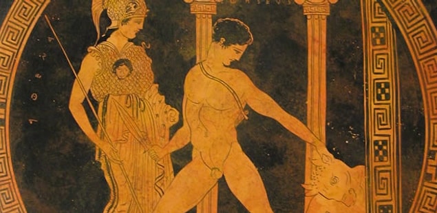 Theseus eti kesmek için kılıcını çıkardığında kral kendi kılıcını tanır ve Theseus’un öz oğlu olduğunu fark edip eti yemesini engeller.