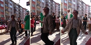 Mağaza Açılışında Müziğin Ritmine Kendini Kaptırıp Coştukça Coşan Dayı