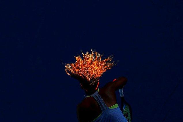 Tenisçi Naomi Osaka, Avustralya'da.
