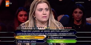 'Dışarıdan Yiyecek ve İçecek Getirmek Yasaktır' Uyarısı Nerede Yazar Sorusuna Verdiği Yanlış Cevap Sonucunda Ufak Çaplı Şok Yaşayan Yarışmacı!