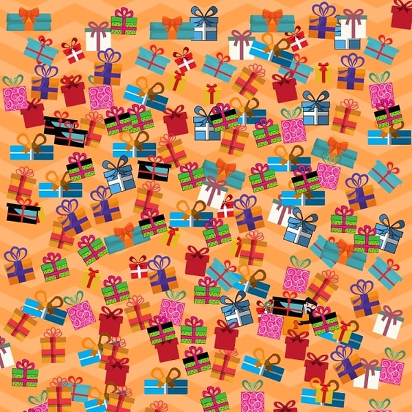 3. На этой картинке спрятался воришка, который хочет лишить кого-то подарка. Быстрее идем на помощь и ищем жулика.