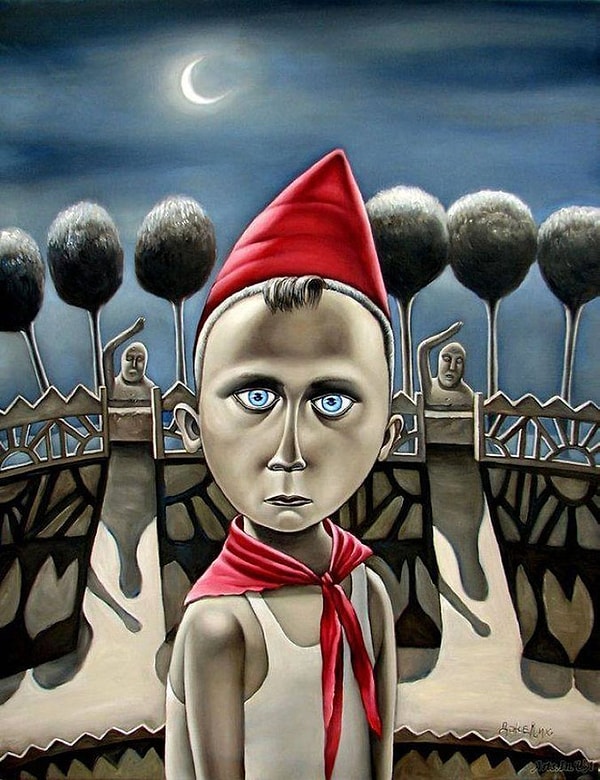 7. "Пионера «В юном месяце апреле» меня заставила нарисовать моя дочь,просто проходу мне не давала."